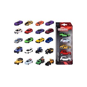 Pacote Majorette Street Cars 1:64 - 5 Veículos de Coleção