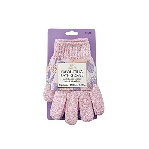 Luva Esfoliante Corporal para Banho Rosa/Lavanda 2 Peças