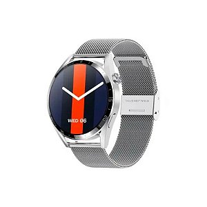 Relógio Smart Tec GT3 Pro Metal Prata