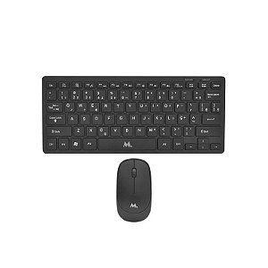 Teclado Mtek + Mouse KM-5276B Sem Fio Porta USB - Preto
