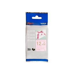 Fita para Etiquetas Brother TZERE34 de 12 MM - Dourada/Rosa