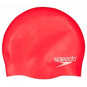 Frase: Touca de Natação Speedo Junior Plain Flat Silicone 8-709931959 - Vermelho