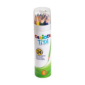 Lápis de Cor Carioca Tita Maior com Apontador - 43341 (24 cores)