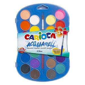 Kit de Aquarela com Pincel da Aquarela Carioca - 42405 (24 cores)