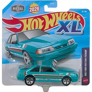 Miniatura 1992 Ford Mustang Foxbody Hot Wheels XL 2026 Mattel - JKL02/JKL05