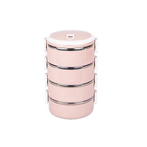 Marmita Dupla Aço Inox Vedação Térmica 4 Compartimentos Caixa Cor a Definir