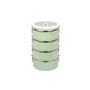 Marmita Dupla de Aço Inox com Vedação Térmica 4 Compartimentos Box Cor a Definir