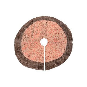 Saia para Árvore de Natal em Vermelho e Bordo Marrom 90CM
