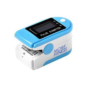 Oxímetro Digital More Fitness MF-417 para Dedo A Pilha - Azul Claro/Branco