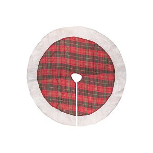 Saia para Árvore de Natal com Design Natalino Vermelho-Verde 90cm