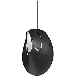 Mouse Rapoo EV200 Silencioso - Preto (Com Fio)