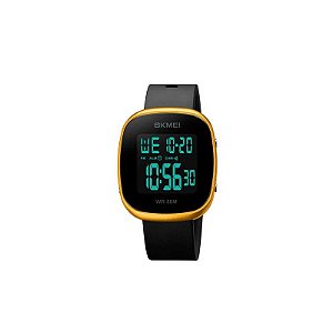Relógio Digital Masculino Skmei 1843 GD Dourado Resistente à Água, Cronômetro, Design Elegante