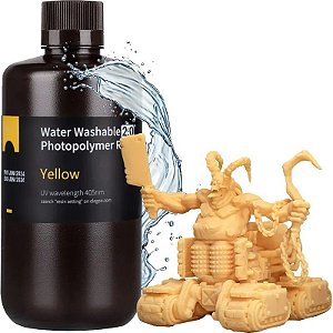 Resina fotopolímero para impressora 3D Elegoo Water Washable 2.0 500g - Amarelo