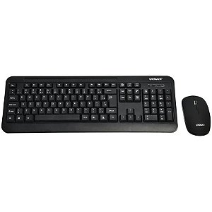 Teclado e Mouse Sem Fio Satellite AK-725G Preto