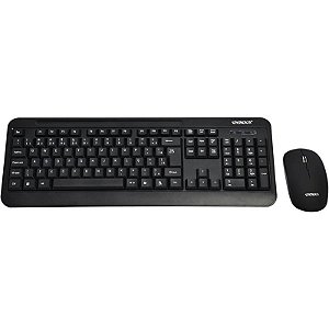 Teclado e Mouse Sem Fio Satellite AK-725G Preto