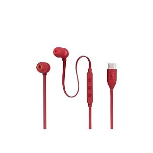 Fone de Ouvido JBL T310 USB-C - Vermelho