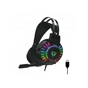 Fone Satellite AE-306 Gaming RGB com Microfone