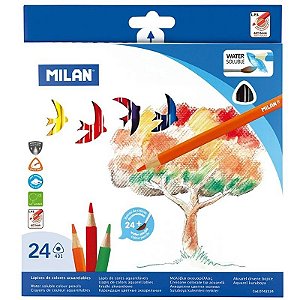 Lápis de Cor Quadro Milano Aquarela 0742324 - (24 Unidades)