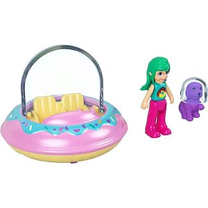 Kit de Minifiguras Polly Pocket com Veículo Mattel - HKV55-HKV57