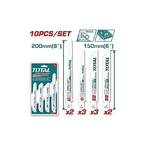 Lâminas de Serra Sabre Total TRSB1001 10 Peças 150MM-200MM