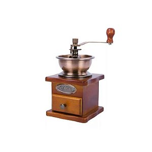 Moedor de Café Manual Triturador de Grãos de Madeira com Gaveta