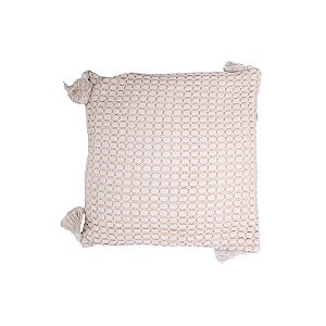 Travesseiro com Enchimento 45x45cm Xadrez Crem com Branco