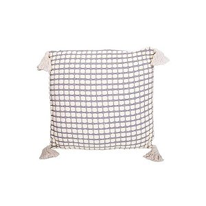 Travesseiro com Enchimento 45X45Cm Cinza com Branco