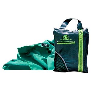 Toalha de camping Leopardo em microfibra, antibacteriana e absorvente - Verde