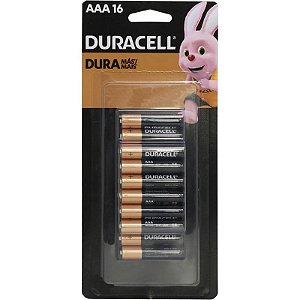 Pilhas Alcalinas Duracell AAA MN 2400B16 - 16 Unidades