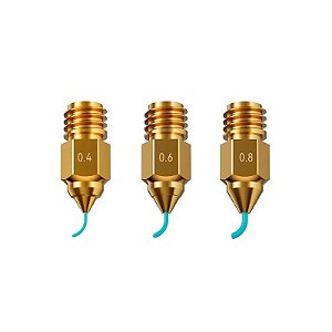 Kit de Bicos de Latão Creality 0,4mm 0,6mm 0,8mm para Impressora 3D ENDER-5 Max - 4008030092
