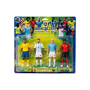 Kit de Bonecos Copa do Mundo 2026 - 4 Jogadores - Sortido