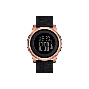Relógio Digital Masculino Skmei 1502 RSGD Ouro Rosa - Impermeável, Tela LED