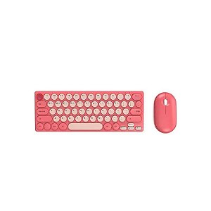 Teclado Satellite + Mouse AK-6062G 2.4GHz Sem Fio - Vermelho