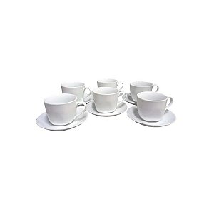 Jogo de Xícara Porcelana 200ML 6 Peças