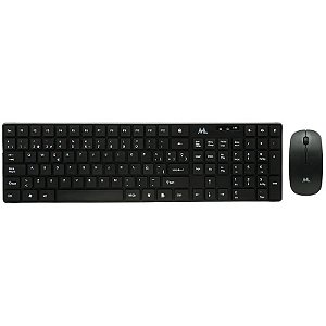 Teclado e Mouse Sem Fio Mtek KM-5197B Preto