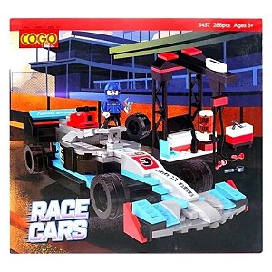 Jogo de Carros de Corrida COGO 3457 288 Peças
