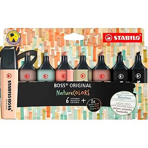 Marca-texto Stabilo Boss Original Nature Colors 70/8-2-1 (8 Cores)