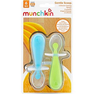 Kit Jogo de Talheres Gentle Scoop Munchkin - 1472 Azul/Verde