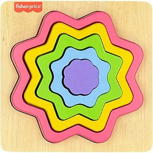 Quebra-cabeça de Madeira Arco-Íris Fisher-price - HXT99