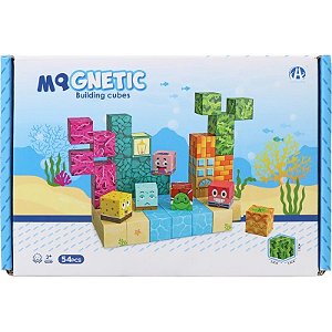 Jogo de Cubos Magnéticos de Construção Chuang Huang - CH1400 (54 peças)