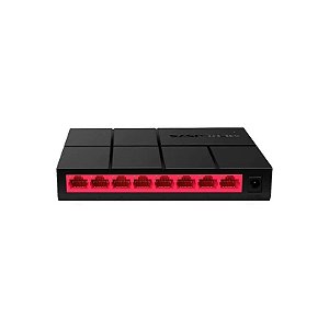 Interruptor Mercusys MS108G - 8 Portas - 1000Mbps - Preto