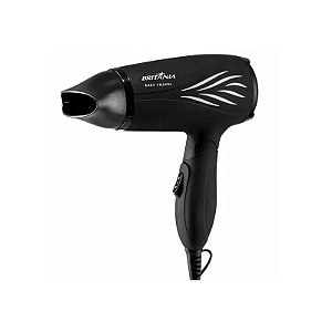 Secador de Cabelo Britânia Easy Travel 1000 Watts Bivolt Preto