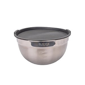 Tigela de Inox com Tampa 26CM