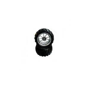 Roda Cromada HT 1/10 Caminhão 2 Peças 08010V
