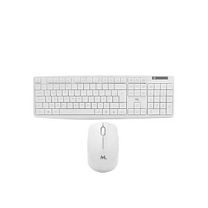 Teclado Mtek + Mouse KM-5239W Sem Fio Porta - Branco