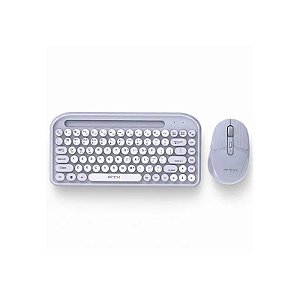 Teclado Sem Fio FTX FTXGK01 Bluetooth (Espanhol) + Mouse Lilás