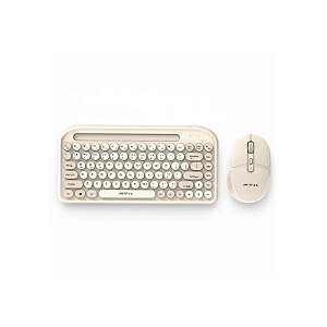 Teclado Sem Fio FTX FTXGK01 Bluetooth + Mouse Port - Dourado