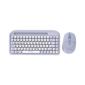 Teclado e Mouse Sem Fio FTX FTXGK01 - Lilás