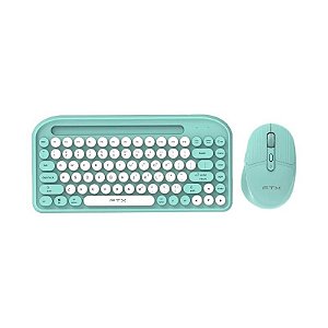 Teclado e Mouse Sem Fio FTX FTXGK01 - Verde