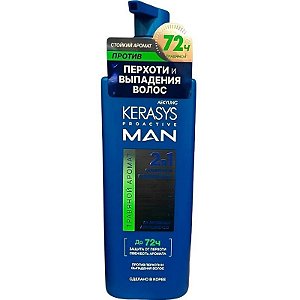 Shampoo Kerasys Pro Active Man 2 em 1 Herbais - 400mL